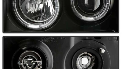 Spyder Auto Signature Projector Headlights All Black for GMC Sierra 2007-2013                                     - PRO-YD-GS07-HL-BKV2 - Image 3