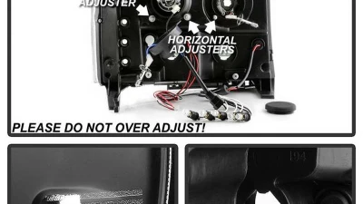 Spyder Auto Signature Projector Headlights All Black for GMC Sierra 2007-2013                                     - PRO-YD-GS07-HL-BKV2 - Image 5