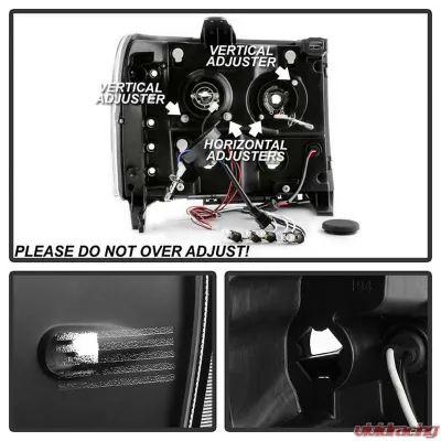 Spyder Auto Signature Projector Headlights All Black for GMC Sierra 2007-2013 - PRO-YD-GS07-HL-BKV2
