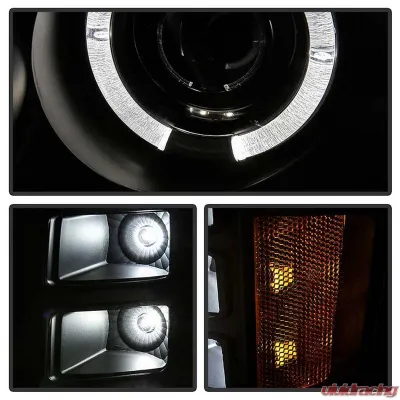 Spyder Auto Signature Projector Headlights All Black for GMC Sierra 2007-2013 - PRO-YD-GS07-HL-BKV2