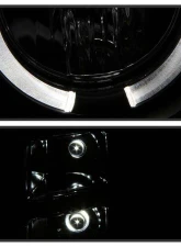 Spyder Auto Black Smoke LED Halo Projector Headlights for GMC Sierra 2500 HD | 3500 HD 2007-2013                                     - PRO-YD-GS07-HL-BSM - Image 7