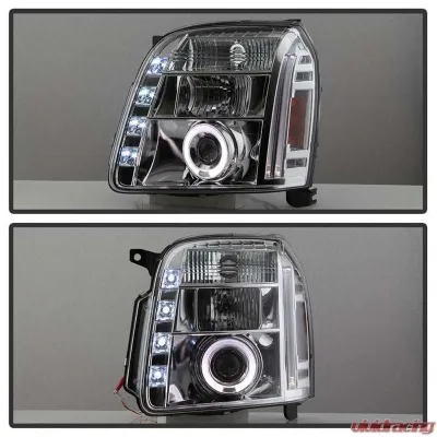 Spyder Auto Halo Chrome Projector Headlights for GMC Yukon Yukon XL 2007-2009 - PRO-YD-GY07-HL-C