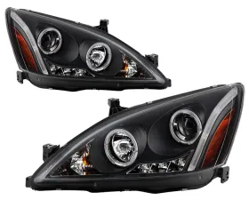 Spyder Auto Halo LED Black Projector Headlights for Honda Accord 2003-2007