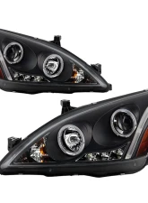 Spyder Auto Halo LED Black Projector Headlights for Honda Accord 2003-2007                                     - PRO-YD-HA03-AM-BK - Image 14