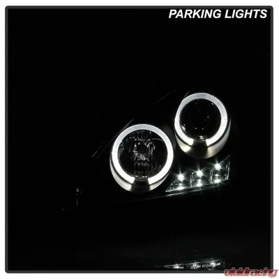 Spyder Auto Halo LED Black Projector Headlights for Honda Accord 2003-2007 - PRO-YD-HA03-AM-BK