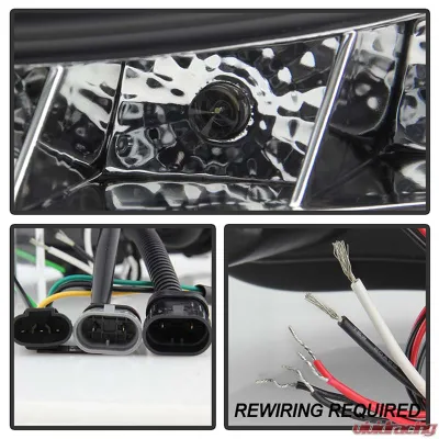 Spyder Auto Halo LED Black Projector Headlights for Honda Accord 2003-2007 - PRO-YD-HA03-AM-BK