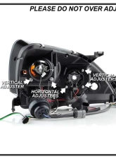 Spyder Auto Halo LED Black Projector Headlights for Honda Accord 2003-2007                                     - PRO-YD-HA03-AM-BK - Image 5