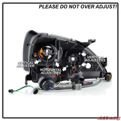 Spyder Auto Halo LED Black Projector Headlights for Honda Accord 2003-2007 - PRO-YD-HA03-AM-BK