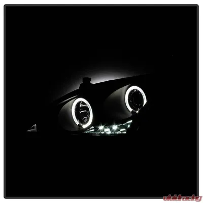 Spyder Auto Halo LED Black Projector Headlights for Honda Accord 2003-2007 - PRO-YD-HA03-AM-BK