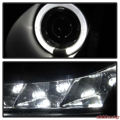 Spyder Auto Halo LED Black Projector Headlights for Honda Accord 2003-2007 - PRO-YD-HA03-AM-BK