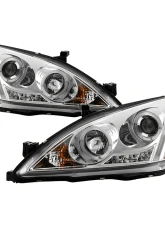 Spyder Auto Halo LED Chrome Projector Headlights for Honda Accord 2003-2007                                     - PRO-YD-HA03-AM-C - Image 12