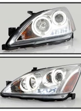 Spyder Auto Halo LED Chrome Projector Headlights for Honda Accord 2003-2007                                     - PRO-YD-HA03-AM-C - Image 10