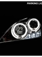 Spyder Auto Halo LED Chrome Projector Headlights for Honda Accord 2003-2007                                     - PRO-YD-HA03-AM-C - Image 12