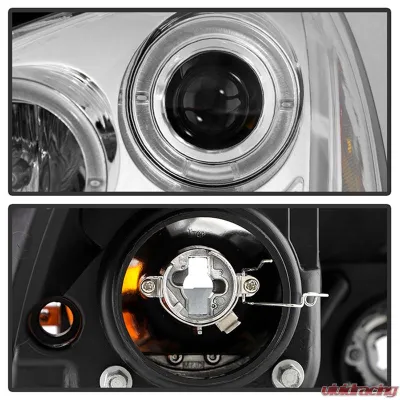 Spyder Auto Halo LED Chrome Projector Headlights for Honda Accord 2003-2007 - PRO-YD-HA03-AM-C