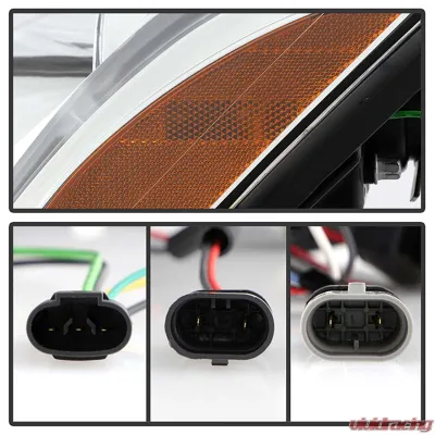 Spyder Auto Halo LED Chrome Projector Headlights for Honda Accord 2003-2007 - PRO-YD-HA03-AM-C