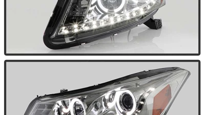 Spyder Auto Smoke DRL LED Halo Projector Headlights for Honda Accord 2008-2012                                     - PRO-YD-HA08-4D-HL-SM - Image 10
