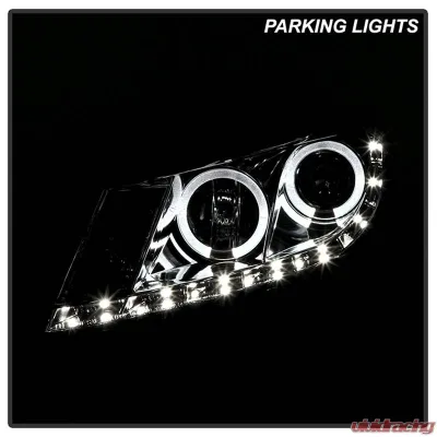 Spyder Auto Smoke DRL LED Halo Projector Headlights for Honda Accord 2008-2012 - PRO-YD-HA08-4D-HL-SM