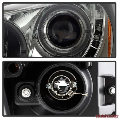 Spyder Auto Smoke DRL LED Halo Projector Headlights for Honda Accord 2008-2012 - PRO-YD-HA08-4D-HL-SM