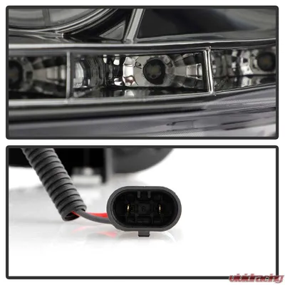 Spyder Auto Smoke DRL LED Halo Projector Headlights for Honda Accord 2008-2012 - PRO-YD-HA08-4D-HL-SM