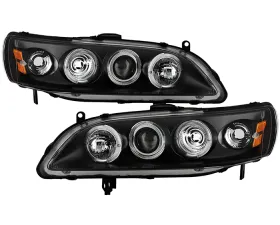 Spyder Auto Halo Black Projector Headlights for Honda Accord 1998-2002