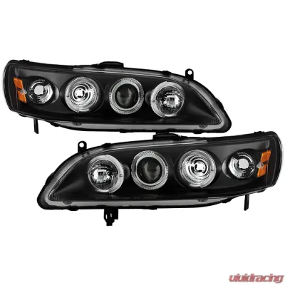 Spyder Auto Halo Black Projector Headlights for Honda Accord 1998-2002 - PRO-YD-HA98-AM-BK