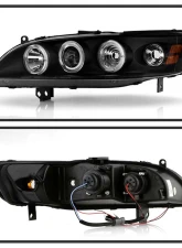 Spyder Auto Halo Black Projector Headlights for Honda Accord 1998-2002                                     - PRO-YD-HA98-AM-BK - Image 2