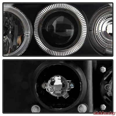 Spyder Auto Halo Black Projector Headlights for Honda Accord 1998-2002 - PRO-YD-HA98-AM-BK