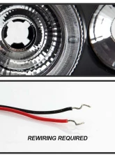 Spyder Auto Halo Black Projector Headlights for Honda Accord 1998-2002                                     - PRO-YD-HA98-AM-BK - Image 4