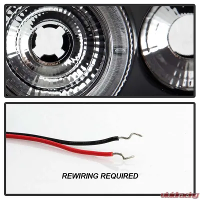 Spyder Auto Halo Black Projector Headlights for Honda Accord 1998-2002 - PRO-YD-HA98-AM-BK