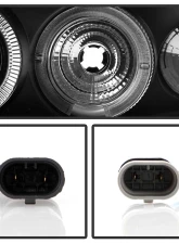 Spyder Auto Halo Black Projector Headlights for Honda Accord 1998-2002                                     - PRO-YD-HA98-AM-BK - Image 5