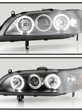 Spyder Auto Halo Black Projector Headlights for Honda Accord 1998-2002                                     - PRO-YD-HA98-AM-BK - Image 9