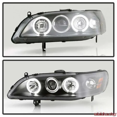 Spyder Auto Halo Black Projector Headlights for Honda Accord 1998-2002 - PRO-YD-HA98-AM-BK