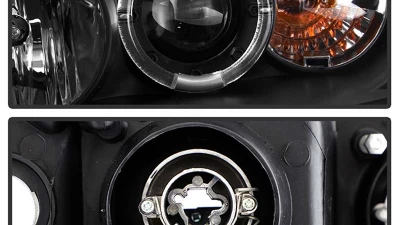 Spyder Auto Halo Black Projector Headlights for Honda Civic 2001-2003 2 4-Door Non Si Model                                     - PRO-YD-HC01-AM-BK - Image 3