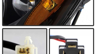 Spyder Auto Halo Black Projector Headlights for Honda Civic 2001-2003 2 4-Door Non Si Model                                     - PRO-YD-HC01-AM-BK - Image 6