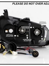 Spyder Auto Halo Black Projector Headlights for Honda Civic 2001-2003 2 4-Door Non Si Model                                     - PRO-YD-HC01-AM-BK - Image 8