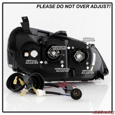 Spyder Auto Halo Black Projector Headlights for Honda Civic 2001-2003 2 4-Door Non Si Model - PRO-YD-HC01-AM-BK
