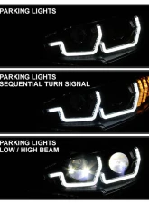 Spyder Auto Apex Headlight Black with LED Sequential Turn Signal for Honda Civic 2016-2020                                     - PRO-YD-HC16AP-SEQ-BK - Image 10