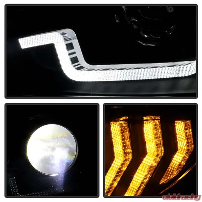 Spyder Auto Apex Headlight Black with LED Sequential Turn Signal for Honda Civic 2016-2020 - PRO-YD-HC16AP-SEQ-BK