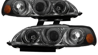 Spyder Auto Smoke 1-Piece LED Halo Projector Headlights for Honda Civic 1992-1995                                     - PRO-YD-HC921P-23D-AM-SMC - Image 11
