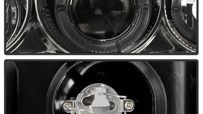 Spyder Auto Smoke 1-Piece LED Halo Projector Headlights for Honda Civic 1992-1995                                     - PRO-YD-HC921P-23D-AM-SMC - Image 3