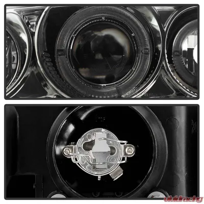 Spyder Auto Smoke 1-Piece LED Halo Projector Headlights for Honda Civic 1992-1995 - PRO-YD-HC921P-23D-AM-SMC