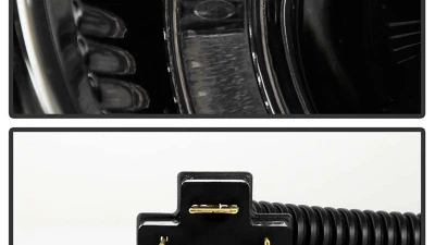 Spyder Auto Smoke 1-Piece LED Halo Projector Headlights for Honda Civic 1992-1995                                     - PRO-YD-HC921P-23D-AM-SMC - Image 4