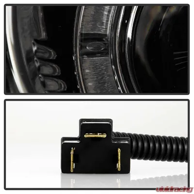 Spyder Auto Smoke 1-Piece LED Halo Projector Headlights for Honda Civic 1992-1995 - PRO-YD-HC921P-23D-AM-SMC