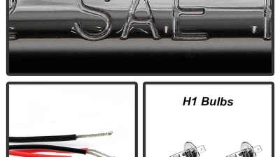 Spyder Auto Smoke 1-Piece LED Halo Projector Headlights for Honda Civic 1992-1995                                     - PRO-YD-HC921P-23D-AM-SMC - Image 6