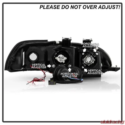 Spyder Auto Smoke 1-Piece LED Halo Projector Headlights for Honda Civic 1992-1995 - PRO-YD-HC921P-23D-AM-SMC