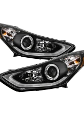 Spyder Auto Black DRL LED Halo Projector Headlights for Hyundai Elantra 2011-2013                                     - PRO-YD-HYELAN11-DRL-BK - Image 11