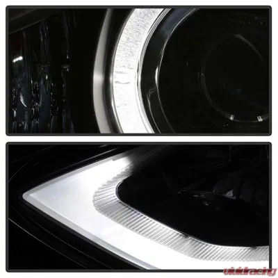 Spyder Auto Black DRL LED Halo Projector Headlights for Hyundai Elantra 2011-2013 - PRO-YD-HYELAN11-DRL-BK