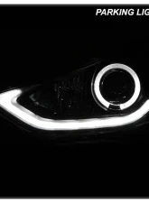 Spyder Auto Black DRL LED Halo Projector Headlights for Hyundai Elantra 2011-2013                                     - PRO-YD-HYELAN11-DRL-BK - Image 11