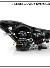 Spyder Auto Black DRL LED Halo Projector Headlights for Hyundai Elantra 2011-2013                                     - PRO-YD-HYELAN11-DRL-BK - Image 7