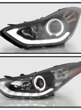 Spyder Auto Black DRL LED Halo Projector Headlights for Hyundai Elantra 2011-2013                                     - PRO-YD-HYELAN11-DRL-BK - Image 8